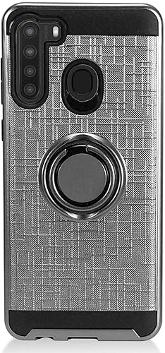 Miniatura 5 de Para Samsung Galaxy A21 (SM-A215) - Funda para teléfono con soporte de anillo - RS2 Gris