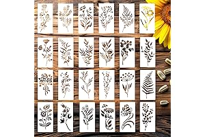 Wildflower & Leaf Stencils for Painting, Crafts, Home Decor