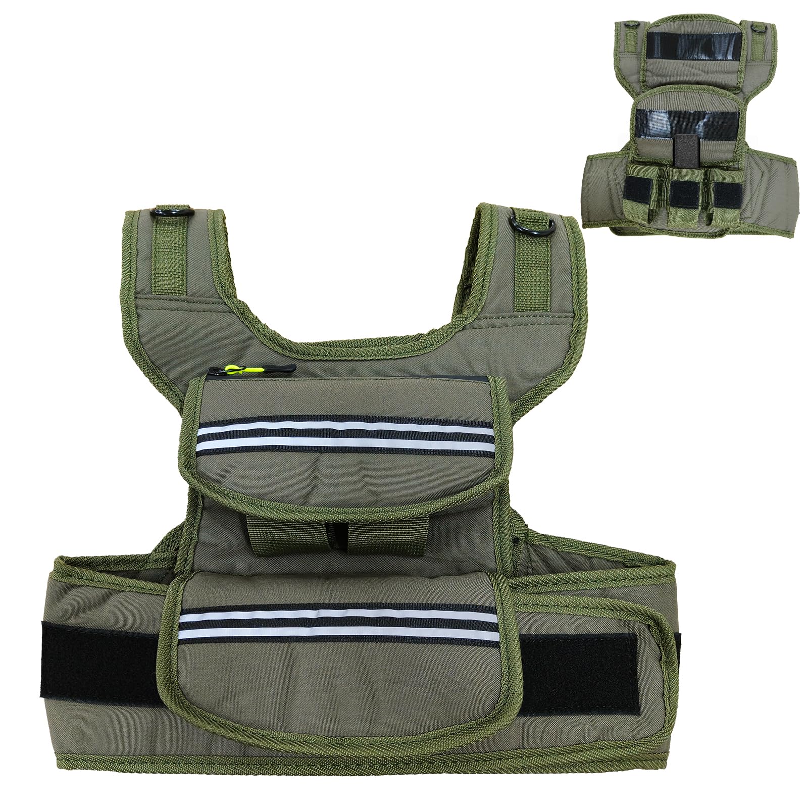 Adjustable Weighted Vest for Home Gym 25 35 45 Lbs Weight Vest for Men with Pocket Reflective Strips