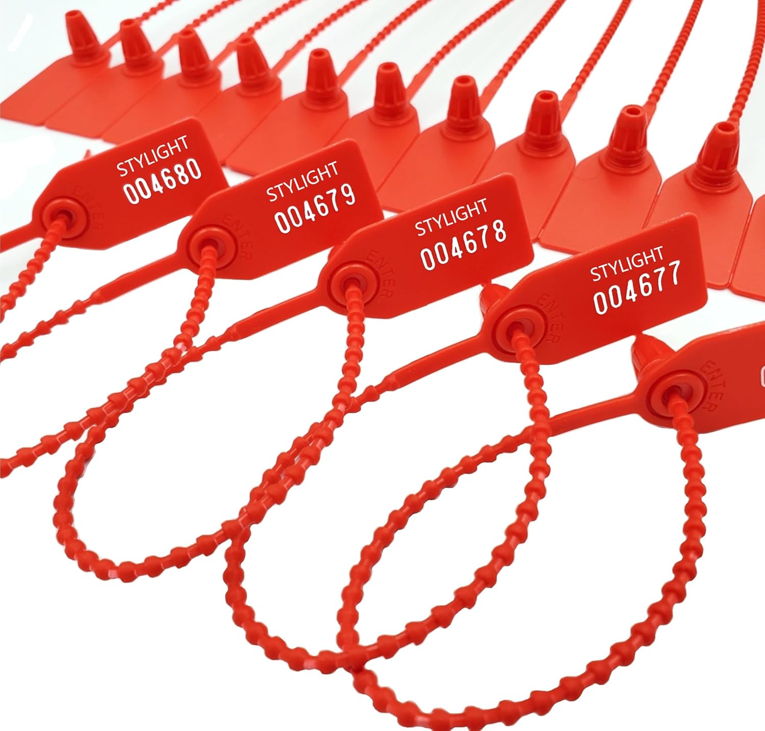 1000 Tamper Evident Security Seals, Numbered Sequentially (Red)