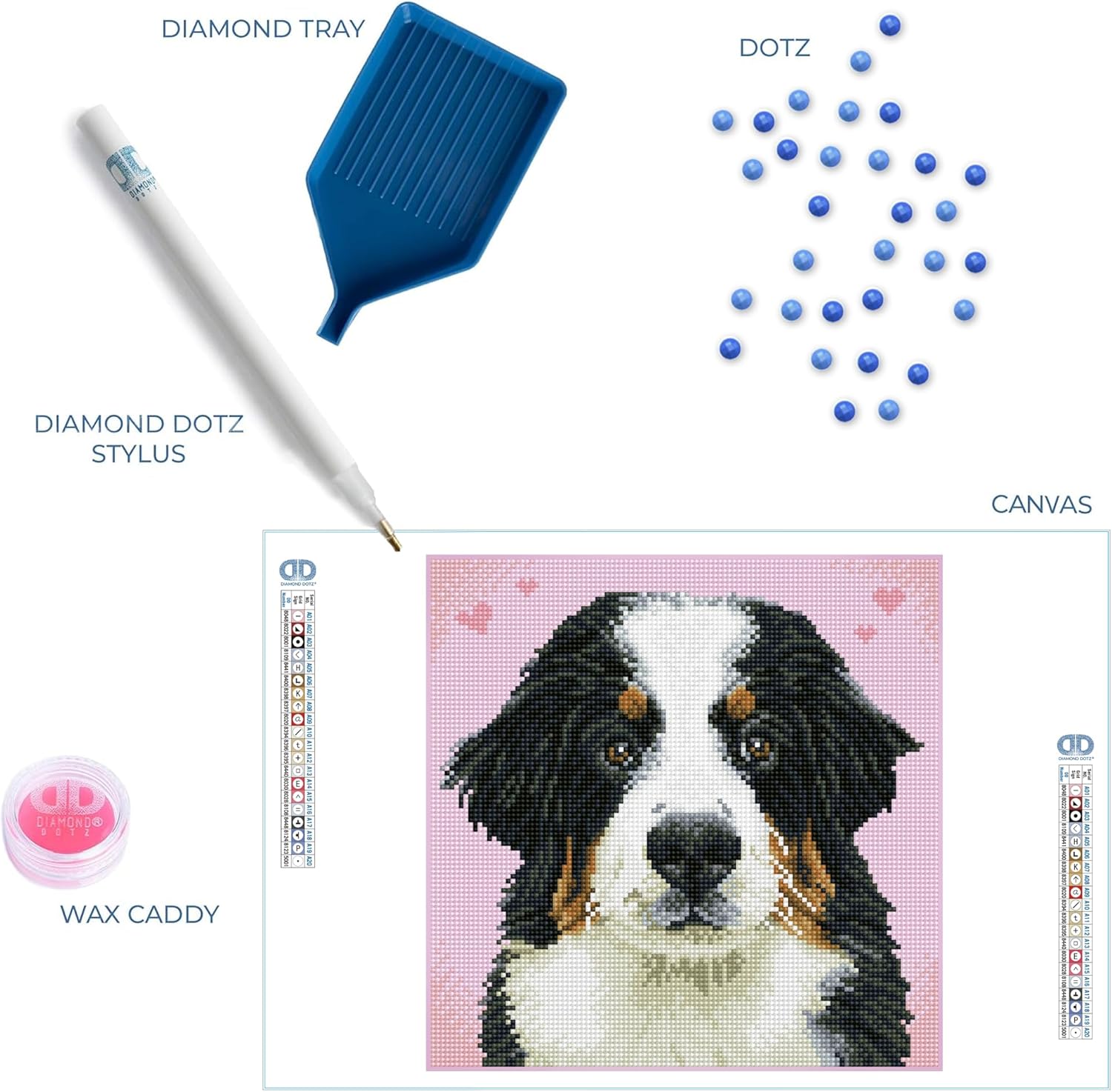 DIAMOND DOTZ Say Hello to Zuzu Dog Diamond Painting Kits for Adults - Diamond Art Kits a Relaxing Creative Craft Kit with Dotz Gems 11.4"x11.4"