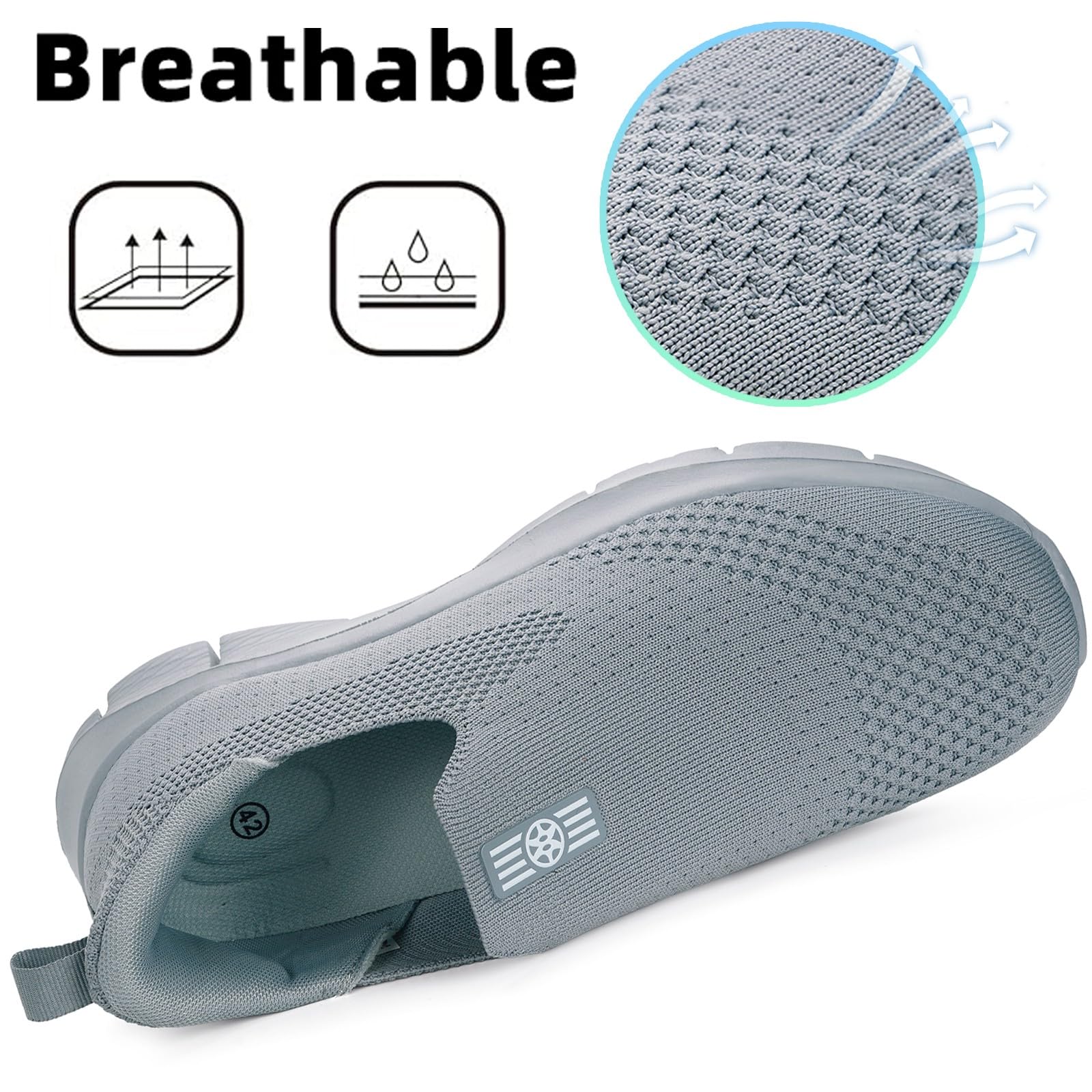 ZUSERIS Sneaker da Donna Uomo Slip in Scarpe da Camminata Ginnastica Corsa Sportive Passeggio Knit Comodo 36-46