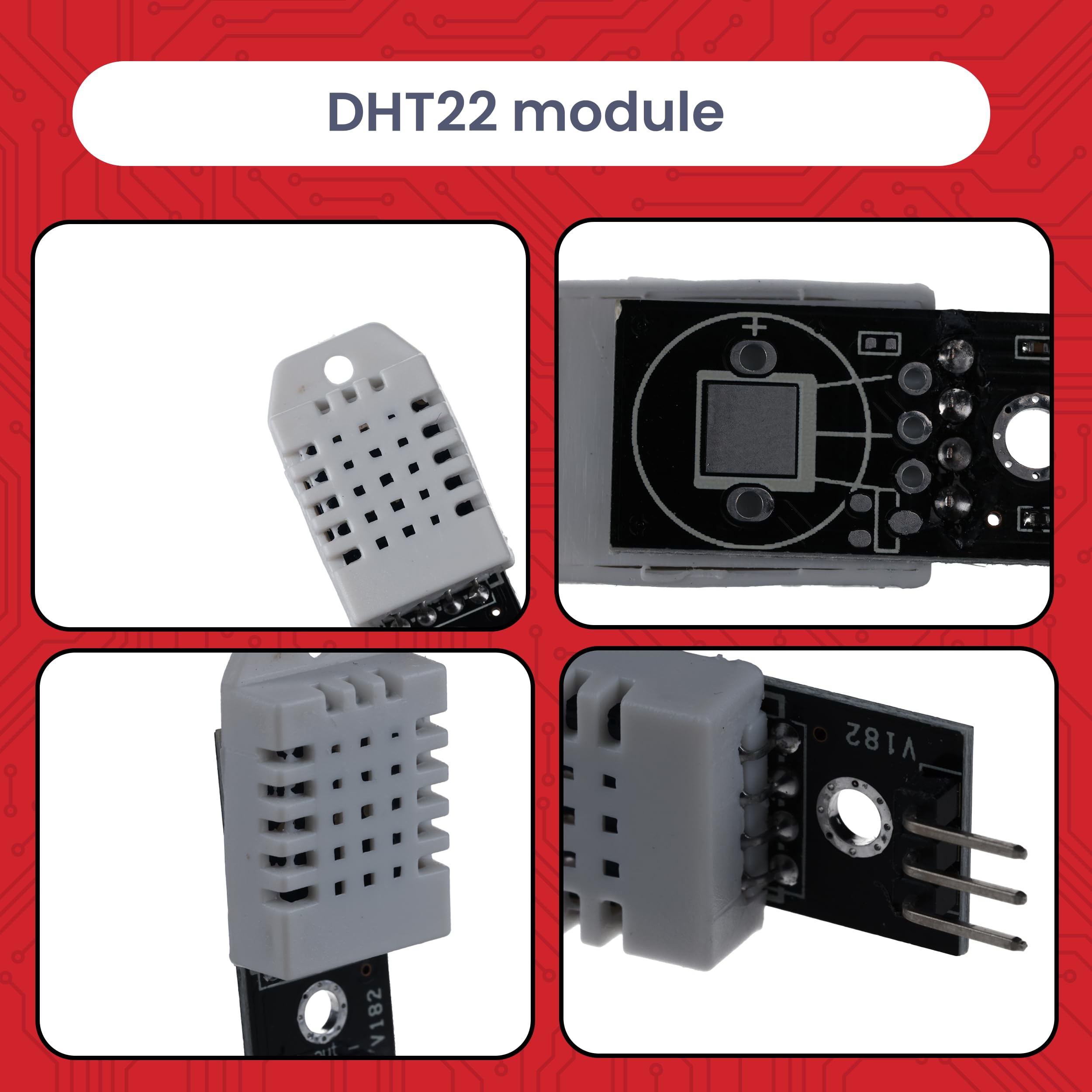 AZDelivery 3 x DHT22 moduł czujnika temperatury i wilgotności powietrza z wyjściem cyfrowym – kompatybilny z Arduino, Raspberry Pi, ESP32, precyzyjny czujnik wilgotności 0–99%, -40–125°C