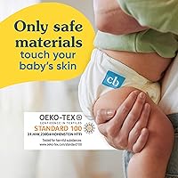 Vista 4 de Charlie Banana Pañales de tela, reutilizables, lavables, ajustables, talla única, para bebés y niños pequeños, con inserto absorbente, rayas