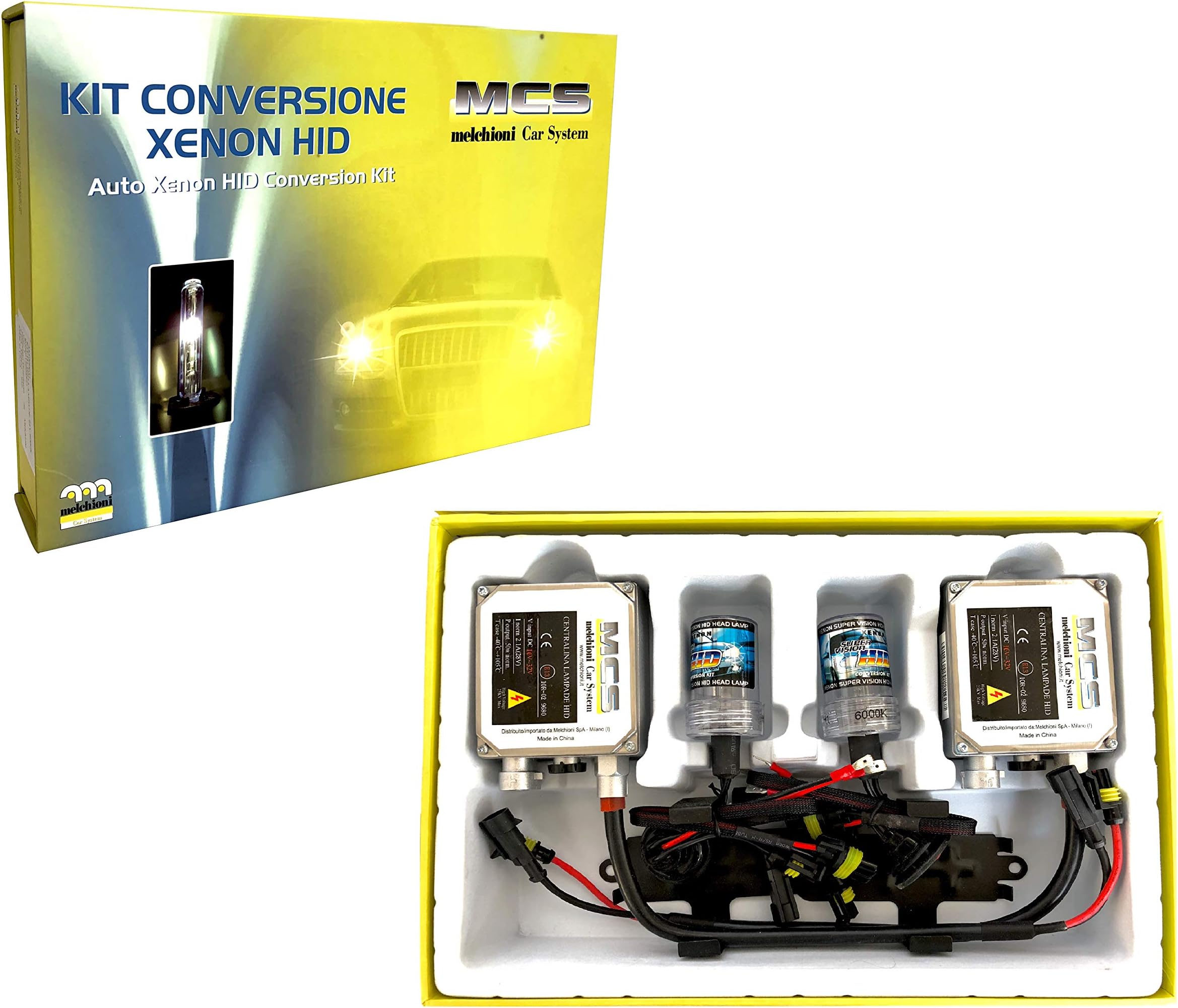 Melchioni 353000012 Xenon H3 HID Conversion Kit 24 V 6000 K Lamps + Fog Light Control