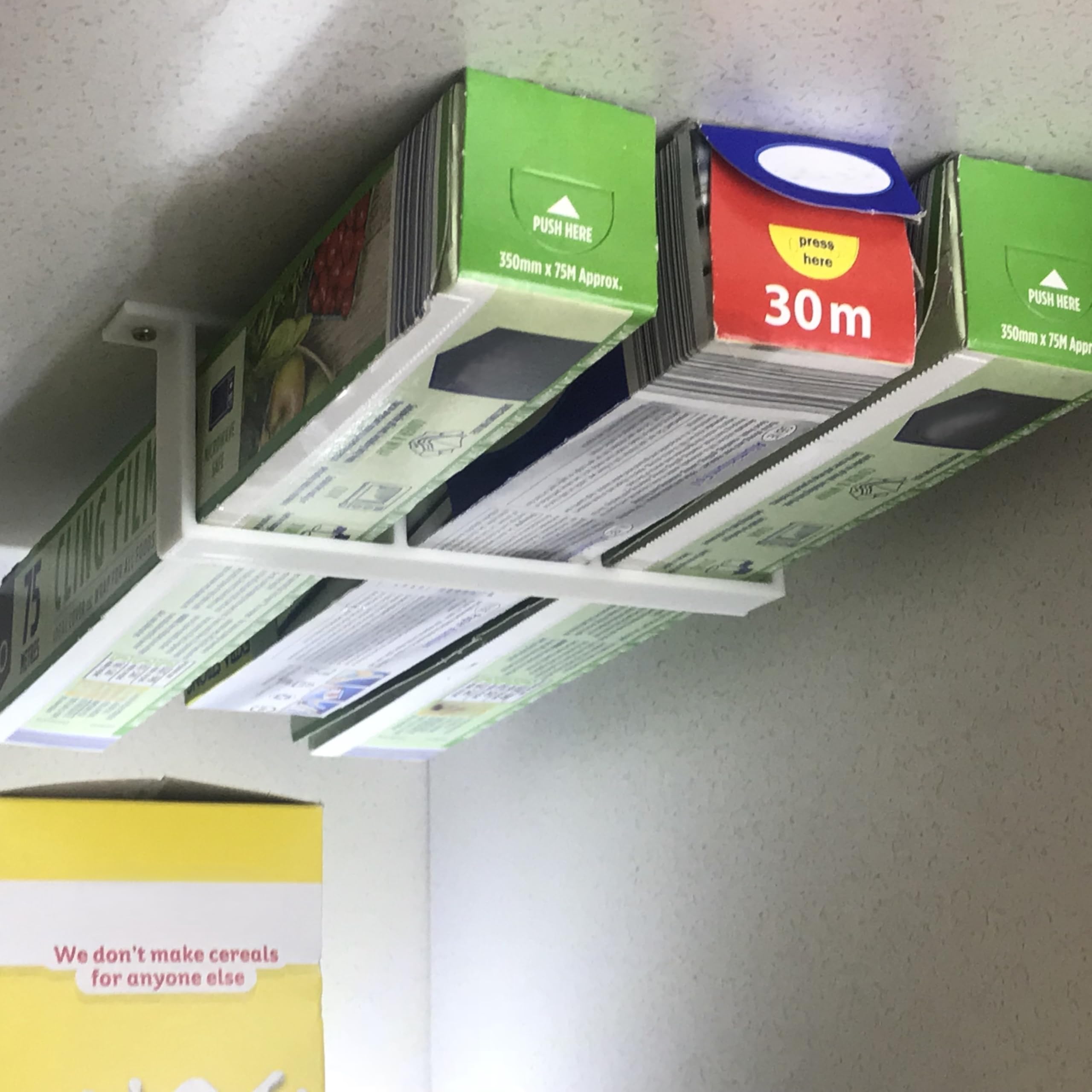 Blikfolie/huishoudfolie/vetbestendig Papier Montagebeugel Houder Organizer Voor Keukenkast Opslag Verticale Montage Zwart 664348643