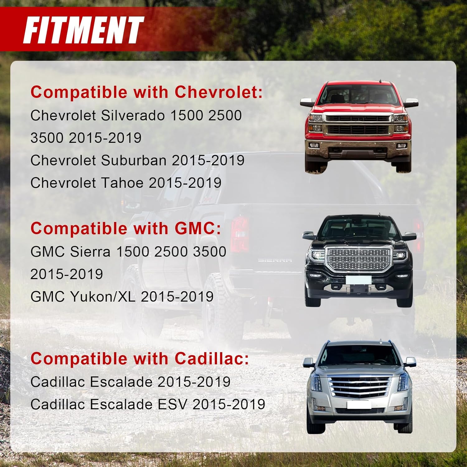 SecosAutoparts Gray Driver Side Sun Visor W/Light Fit for Chevrolet Silverado 1500 2500 3500 Suburban Fit for GMC Sierra 1500 2500 3500 Yukon Fit for Cadillac Escalade Replace# 23459655 22870346