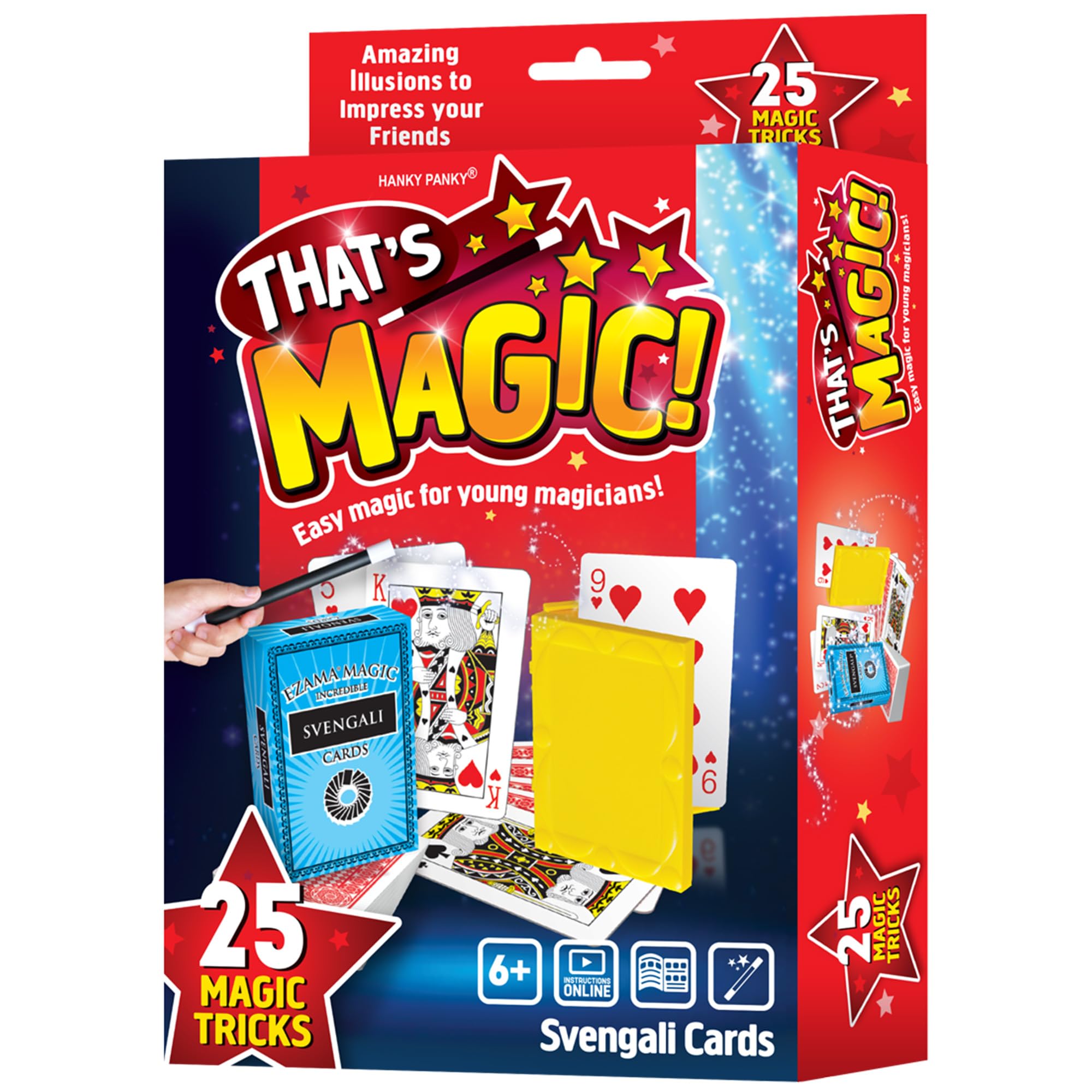 That’s Magic Svengali Card Kit for Kids – 25 Incredible Magic Tricks with "Self-Working" Trick Deck – Includes Step-by-Step Video Tutorials – Fun Magic Set Boys & Girls Gift - For Ages 6+