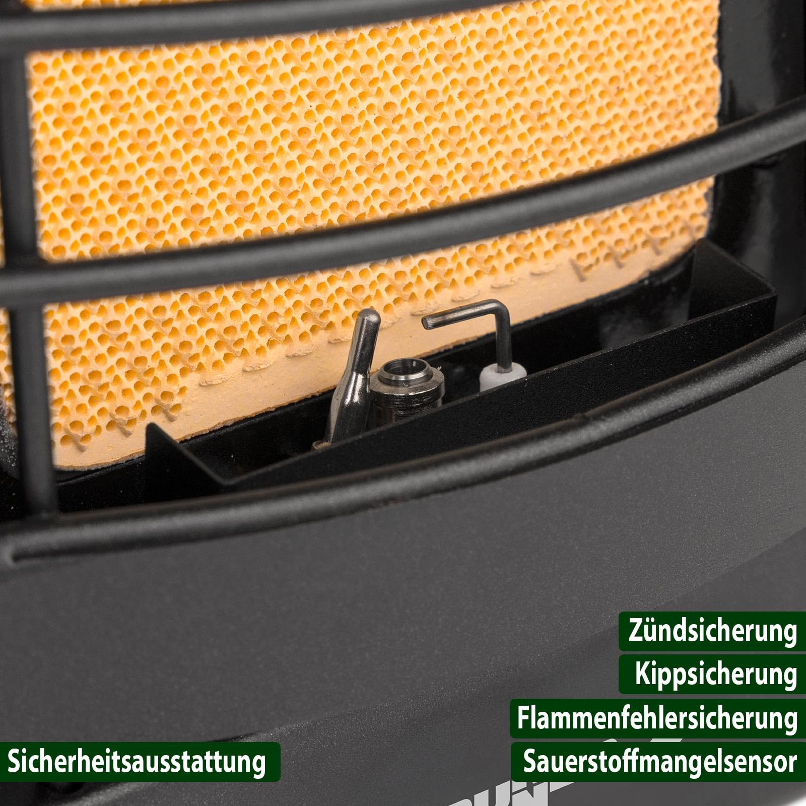 BRUNNER Devil Megaheater Gasheizer XL Leistungsstarke Gasheizstrahler 4,8kW | Leistungsstarker Gasheizstrahler XL 4,8kW. Camping-Gasheizung Zelt-Heizung Innenräume Vorzelt - Gaskartusche o. Gasflasche.