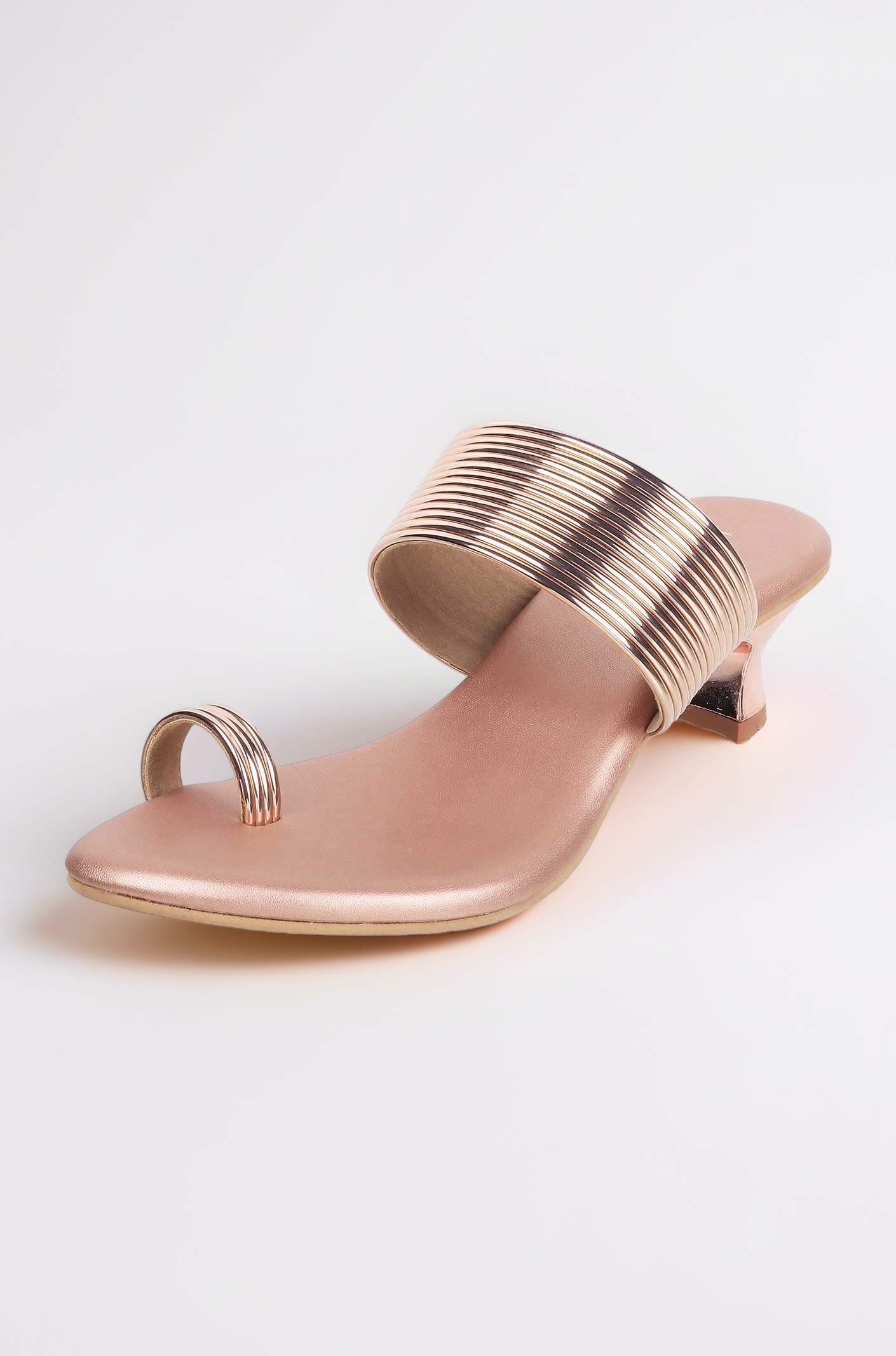 Women's Fashion Kitten Heel Slip-on Sandals
