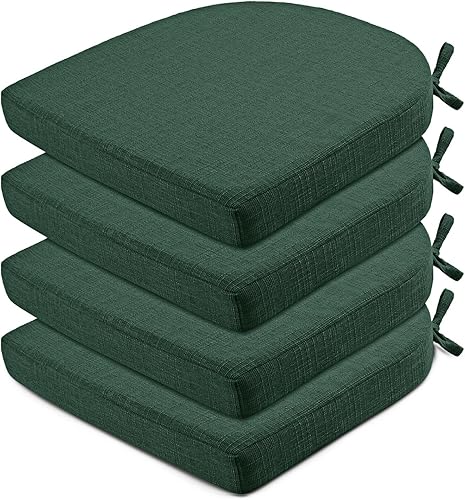 Miniatura 10 de Wellsin Cojines para Sillas de Comedor Paquete de 6 - Cojines para Sillas de Cocina con Lazos y Respaldo Antideslizante - Almohadillas para Sillas