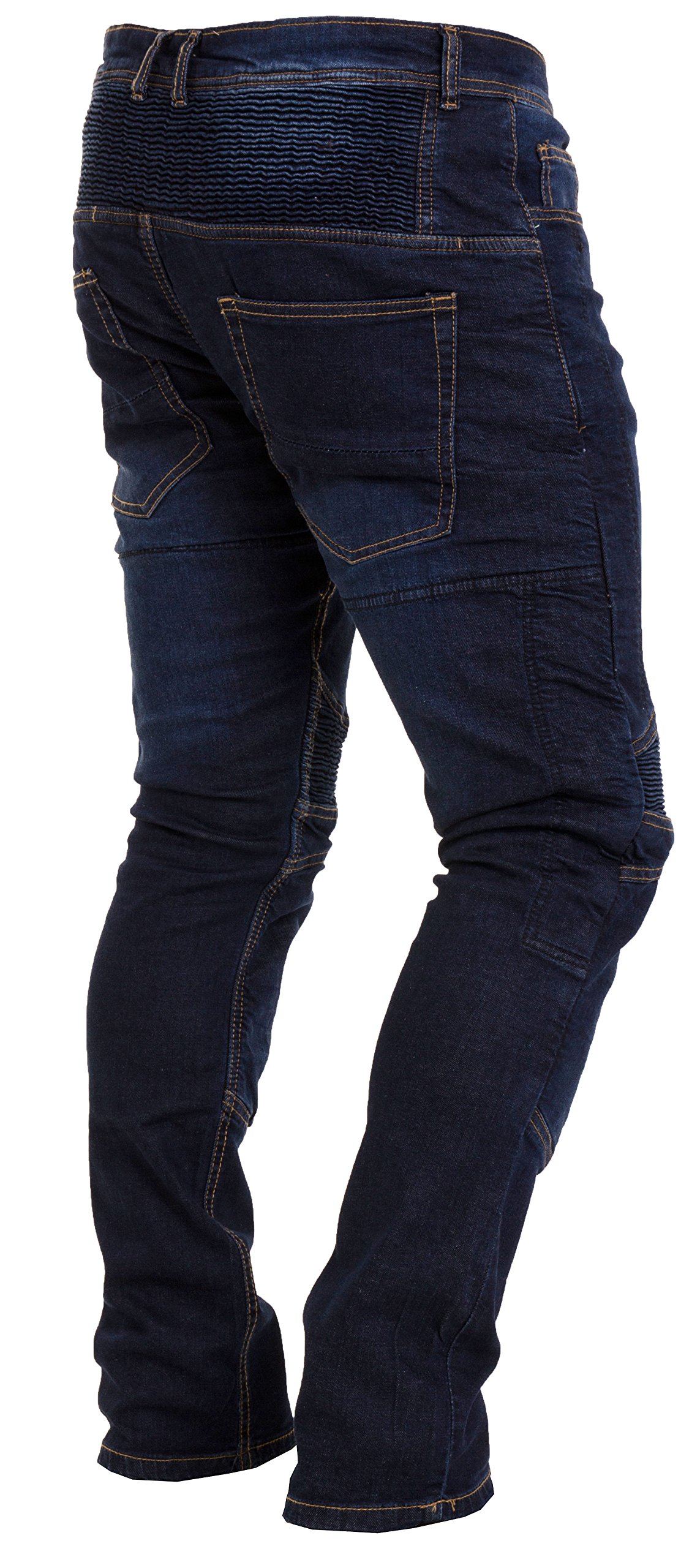 Men's Motorcycle Jeans Aramid Protective Linning Motorbike Denim Jeans Riding Pants with Removable Armour Biker Trousers for Men — view 4