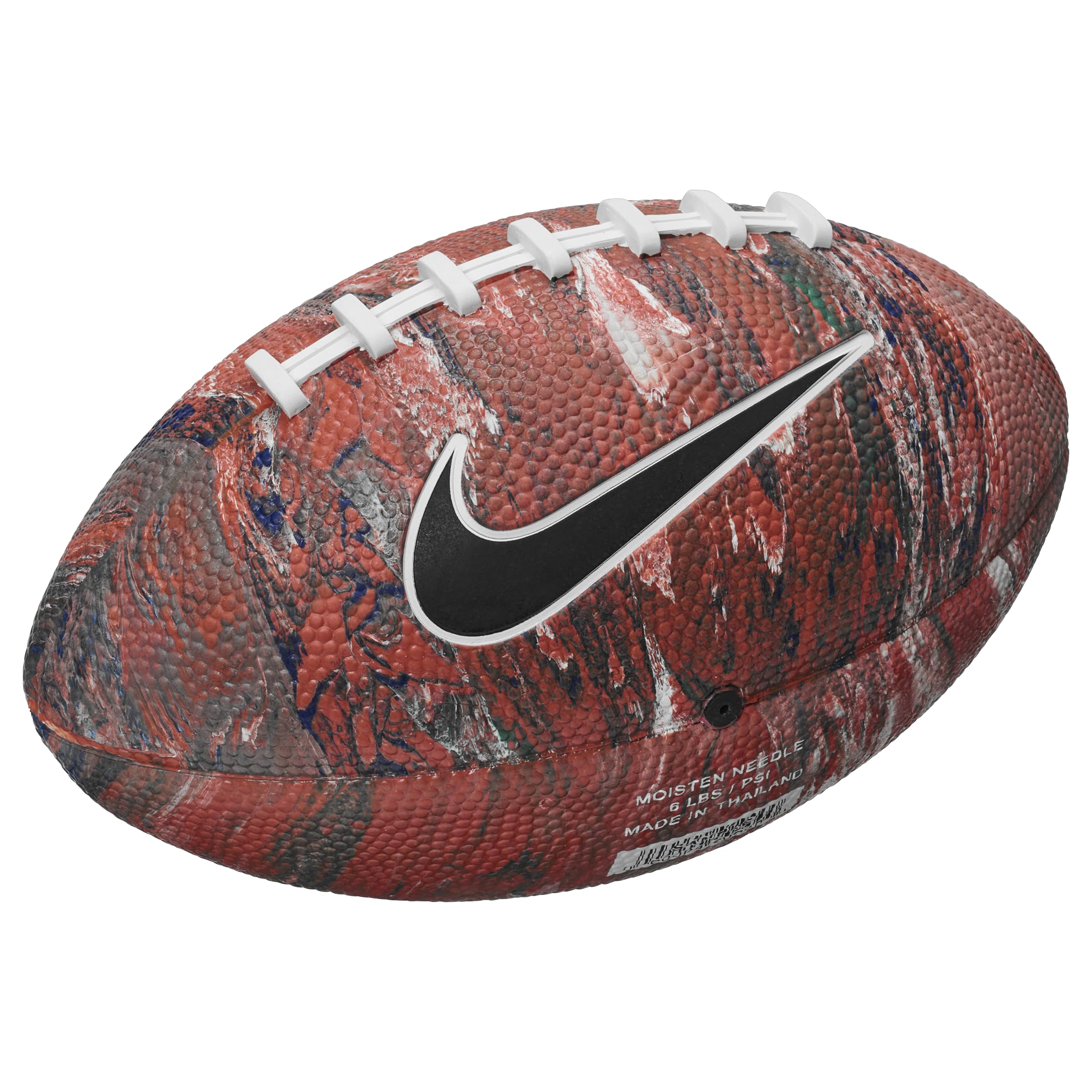 Nike Playground Mini Football – Mini Recreational Football Ball – Durable Outdoor Ball for Training & Leisure – Mini Size – Delivered Deflated, Multi/Amber/White/Black, 5