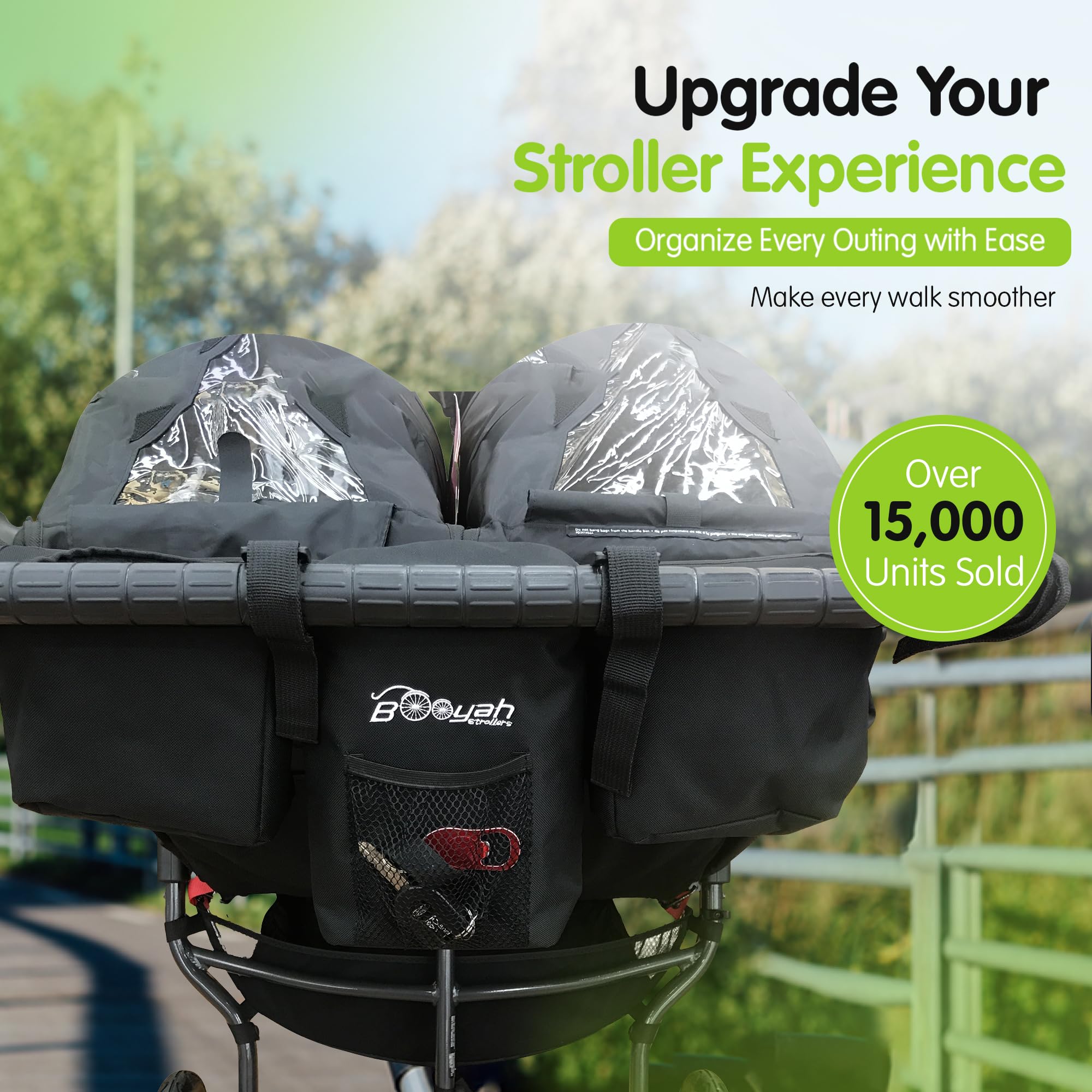 Double Stroller Organizer for Bob Duallie and Baby Jogger City Mini GT : Baby