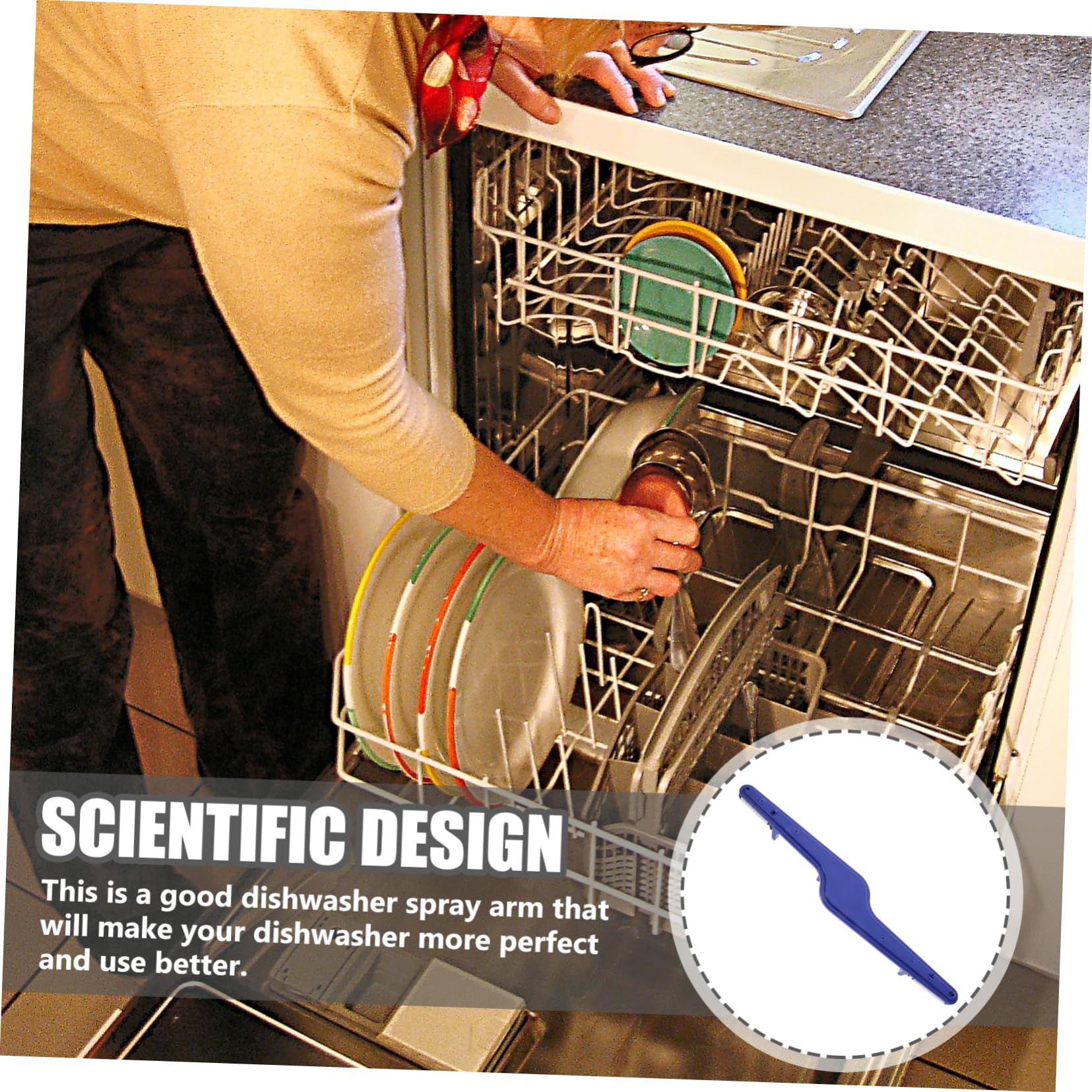 Cabilock Replacement Spray Arm for Dishwasher Lower Dishwasher Spray Arm Fix Draining Issues Abs Plastic Easy to Install