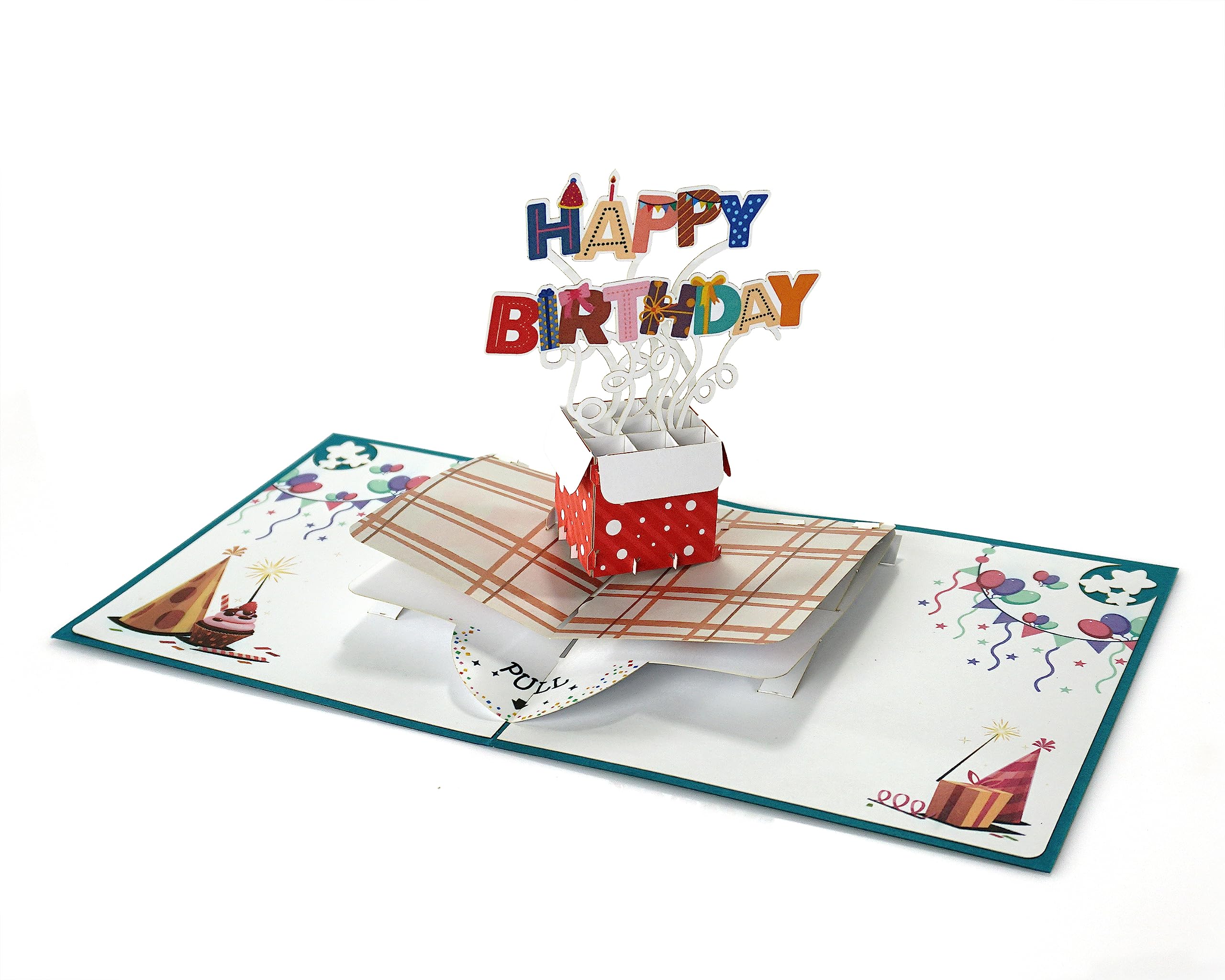 Tedesco Biglietto Pop Up 3D per Copleanno 50 Anni, Biglietto Auguri 50