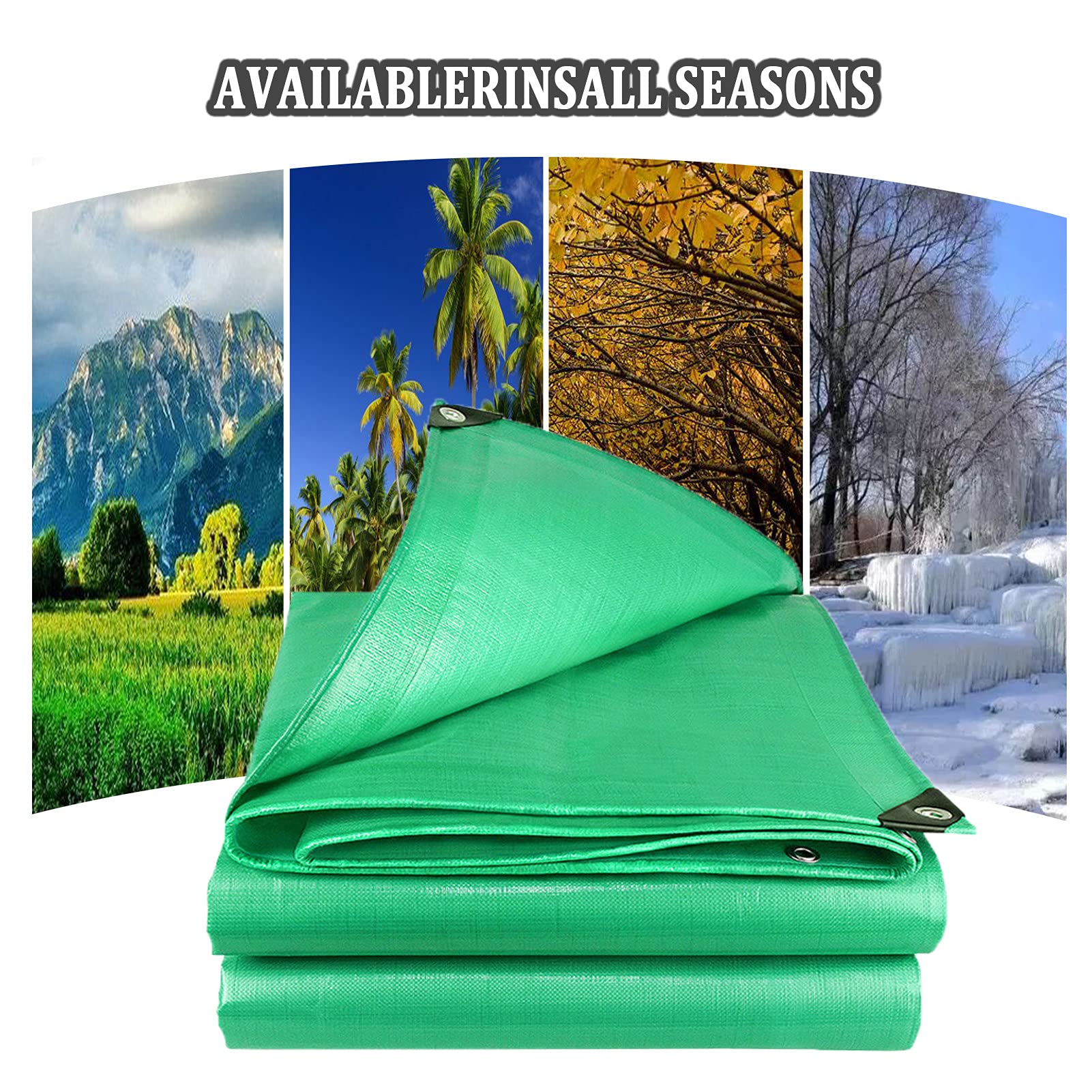 Bâche imperméable, bâches résistantes 160g/m² avec œillets, Bâche pour Piscine, Couvre-Sol, bâches polyvalentes pour Jardin/Meubles/extérieur/Camping,4x7m/13.12x22.96ft