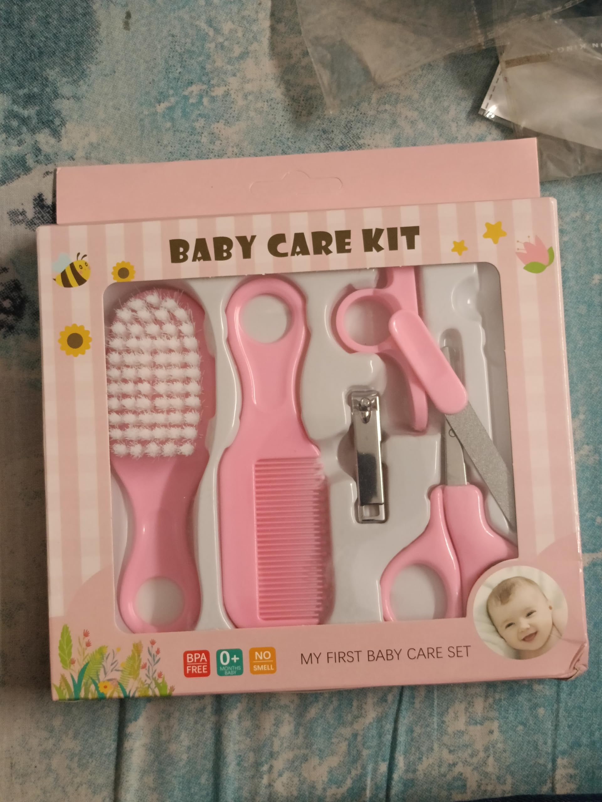 Complete Baby Care Kit: Includes everything you need for grooming your baby – nail clippers, scissors, brush, comb,brush, Pink (pink)-image-33