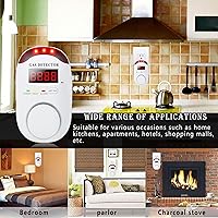 Vista 5 de Alarma de gas natural COLORWEL, detector de alarma de gas para el hogar, detector de gas propano, detectores de propano para el hogar, alarma