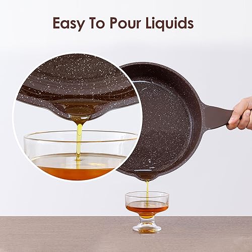 Miniatura 7 de SENSARTE Juego de utensilios de cocina antiadherentes de 16 piezas, juego de ollas y sartenes saludables, juego de cocina antiadherente con asas que