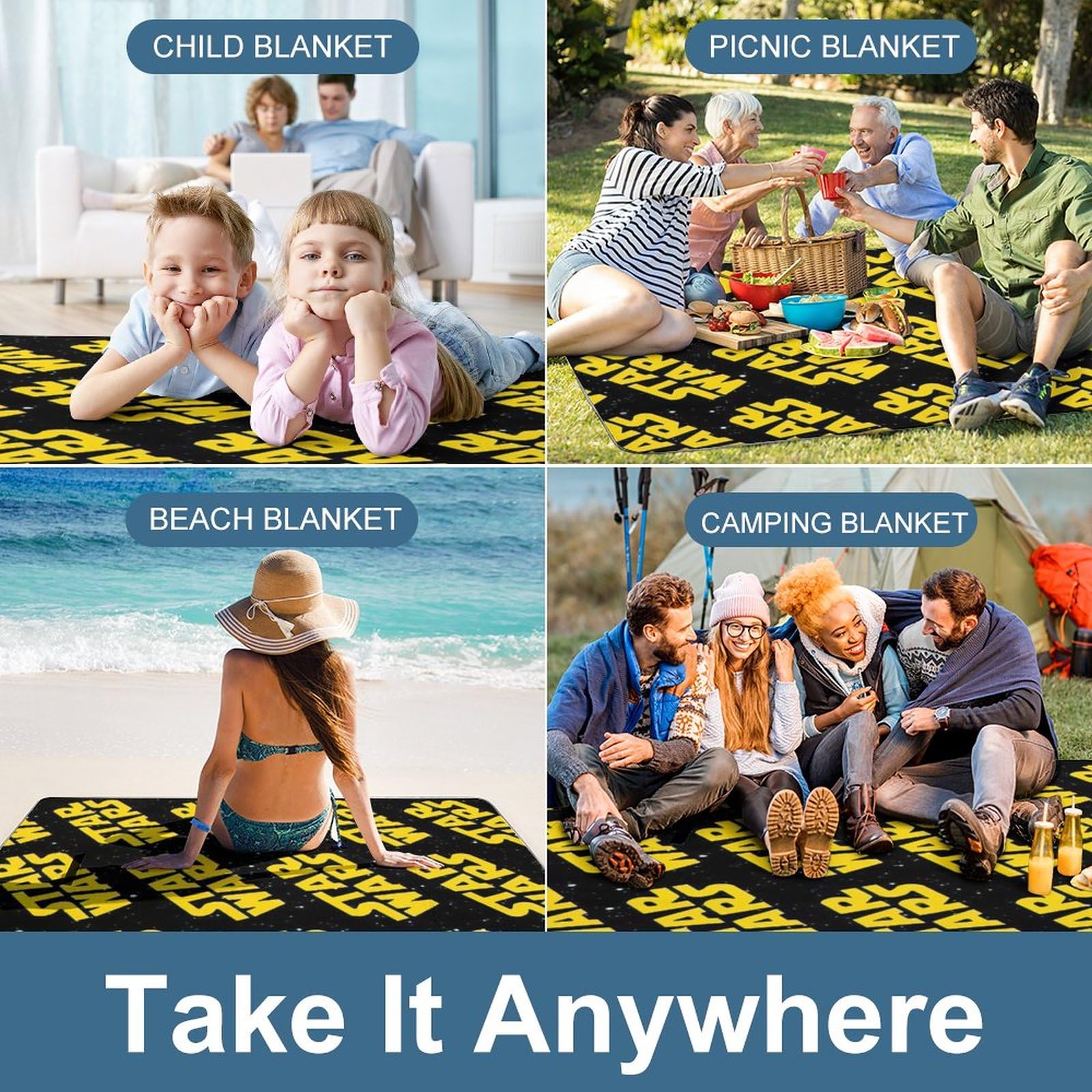 Amazon.co.jp: スターウォーズ マット ピクニックシート レジャー  