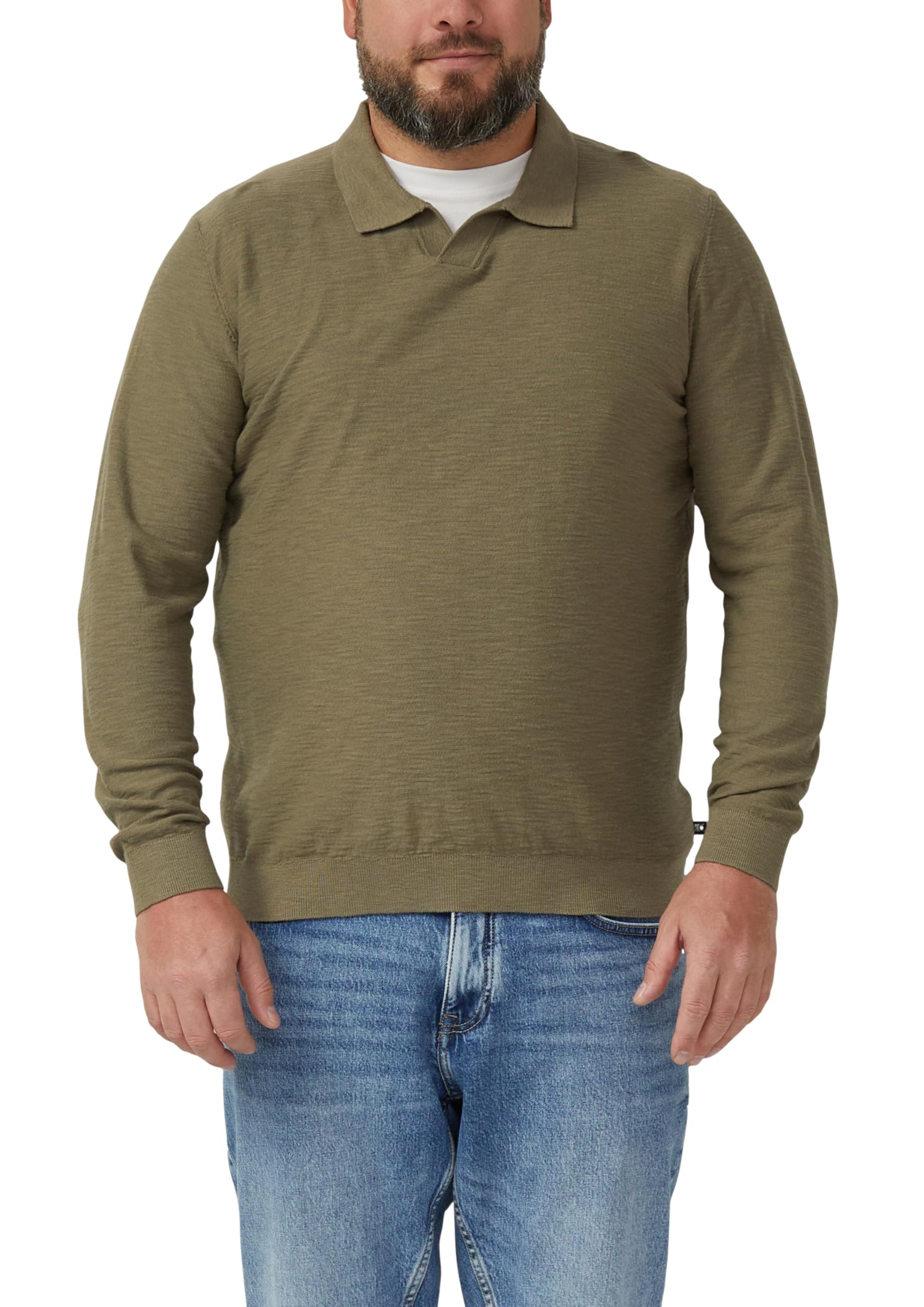 s.Oliver Gestreiftes Baumwoll-Shirt mit Hemdkragen