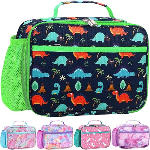 RHCPFOVR Lonchera para niños  Lonchera aislada para niños y niñas, bolsa de almuerzo lavable y lonchera reutilizable a prueba de fugas para la