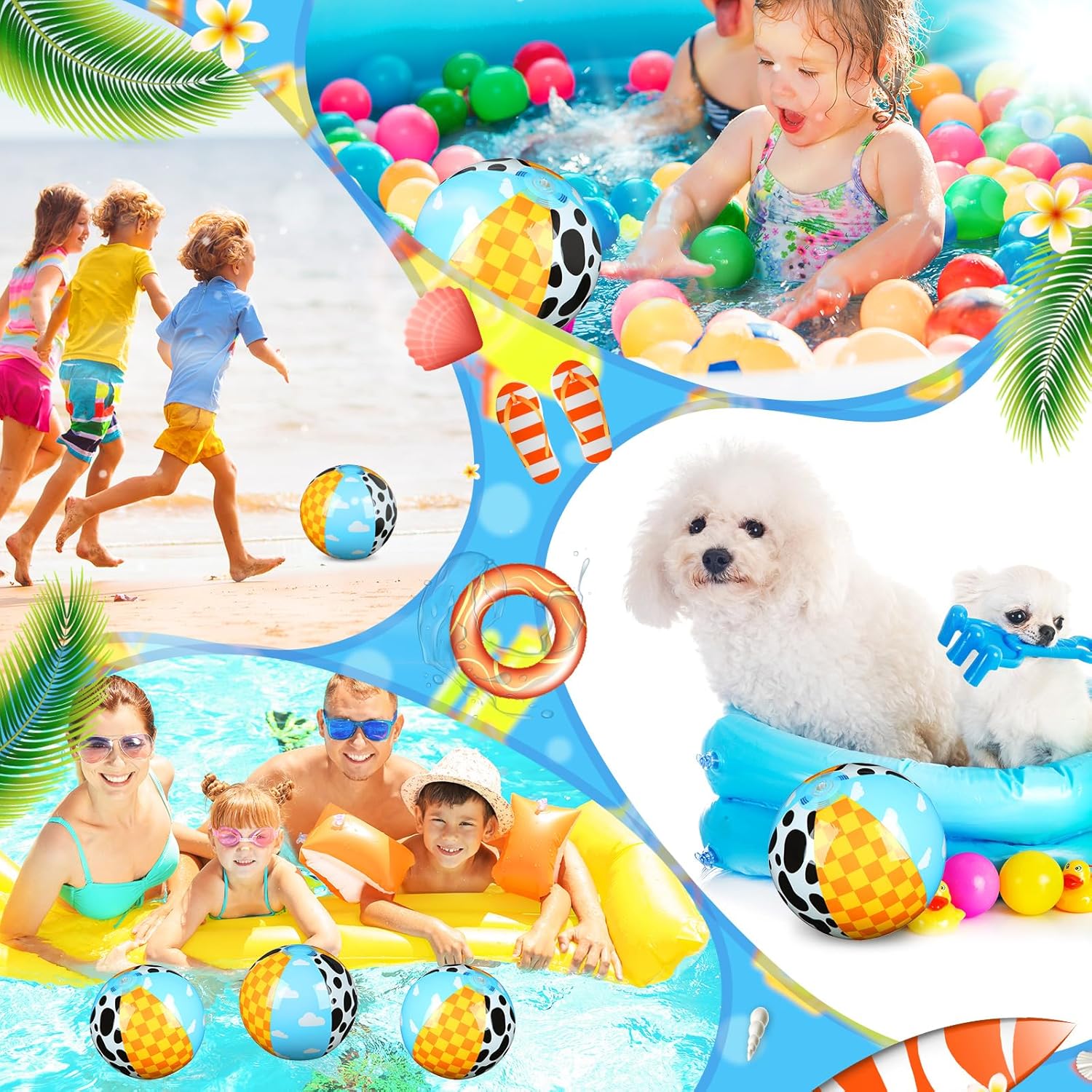 Hollowfly 12 Pack Toy Inspire Game Themed Beach Ball for Kids 7.87" Bulk for Summer Pool and Beach Game Gifts Two Infinity and Beyond Birthday Party Supplies End of the Year Class Decoration Favor
