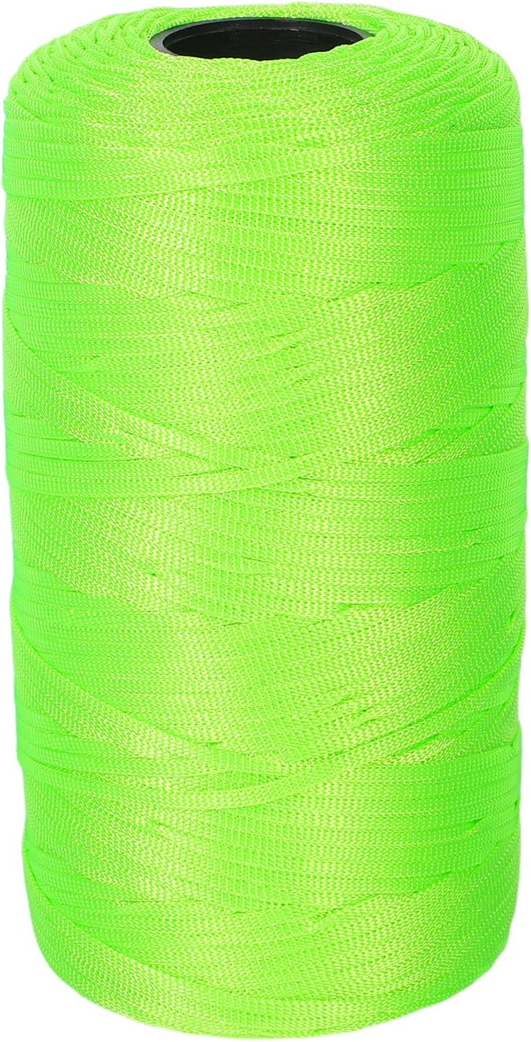 Toddmomy Braided Masonry String Line Green Twine for Bricklaying and Landscaping, Heavy Duty Mason String for Property Boundaries and Garden Use, 1 Roll