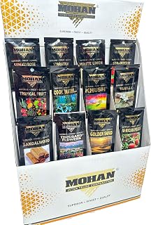 Mohan Incense 12-Pack - 12 Fragrances - 120 Total Sticks - Established in 1995 | Original Maker of The World Famous Khush Scent | Premium Pure Charcoal Incense | Hand Rolled