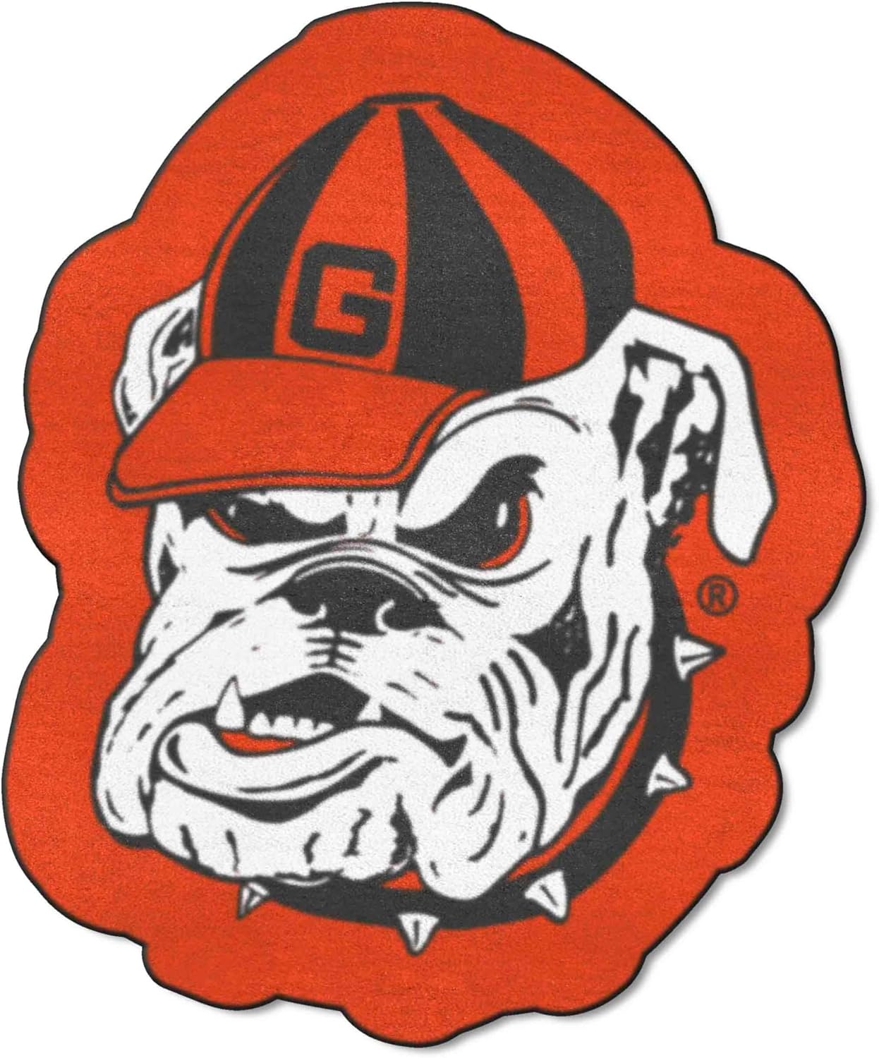Fanmats 8317 University of Georgia Bulldogs Nylon Mascot Shaped Rug