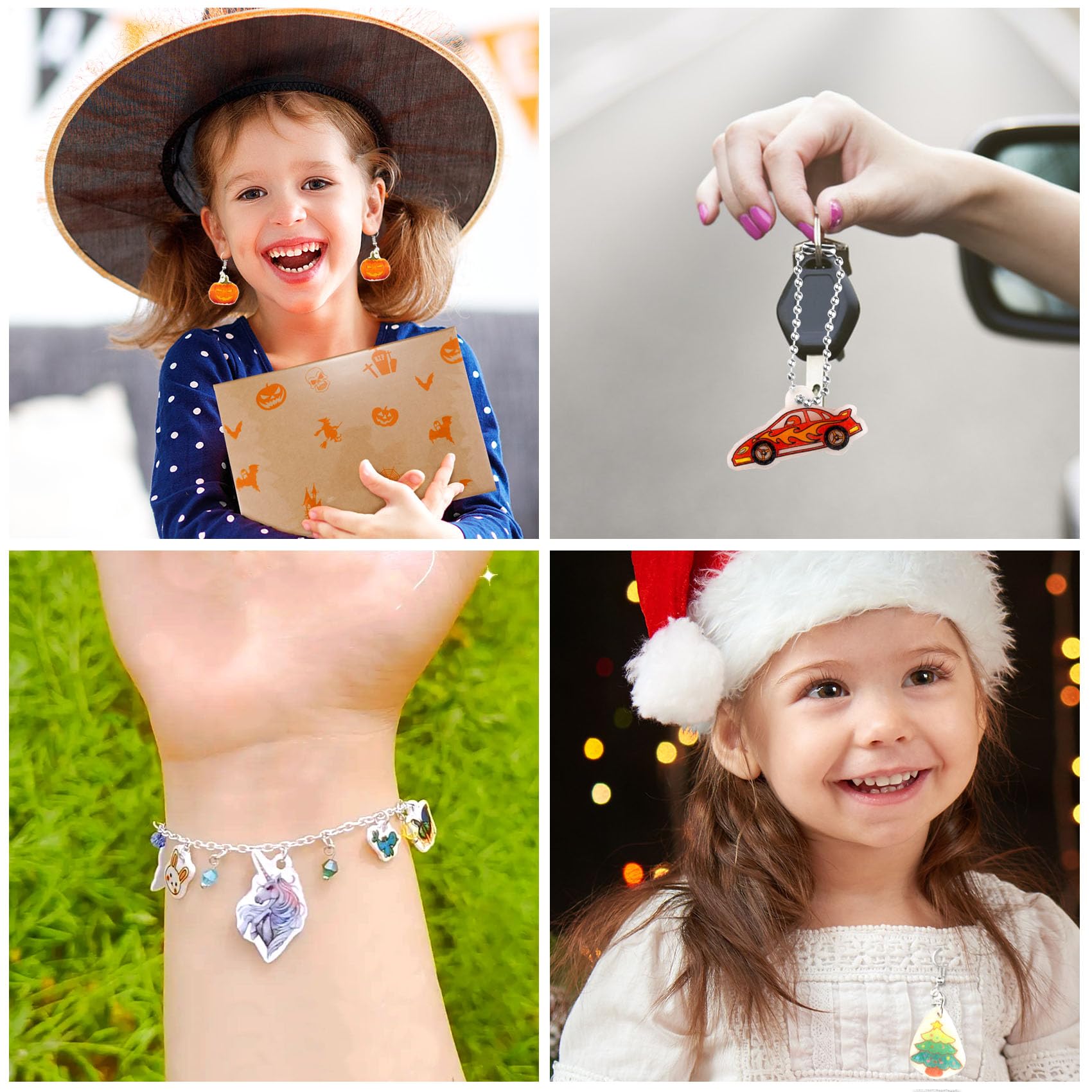 Kit De 218 Piezas De Plástico Mágico Retráctil – Manualidades DIY Para Llaveros Y Accesorios