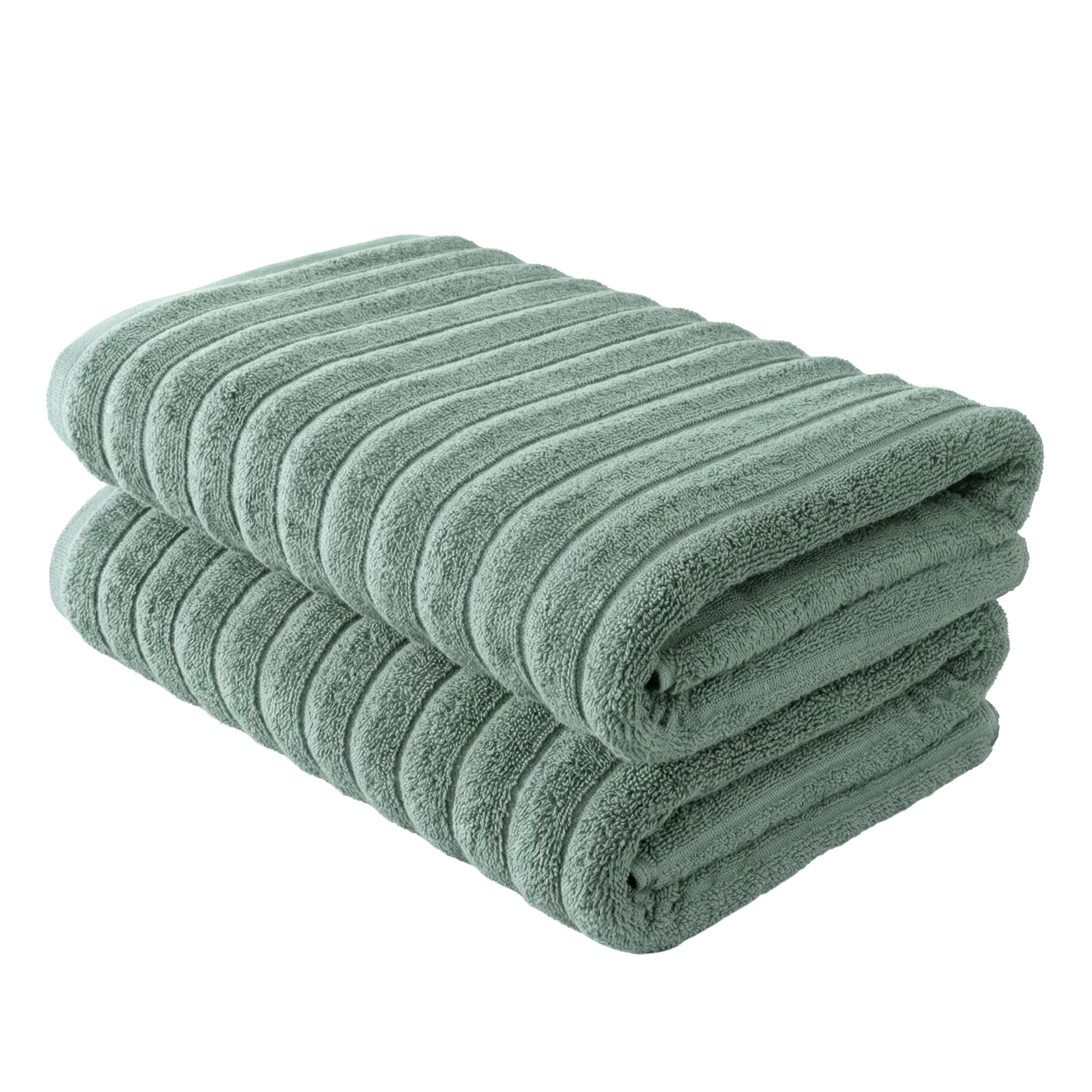 BERIBO Cloud Turkish Towel Set 100% Cotton 620gsm (Sea Foam, 2 Bath Towels) — image 1