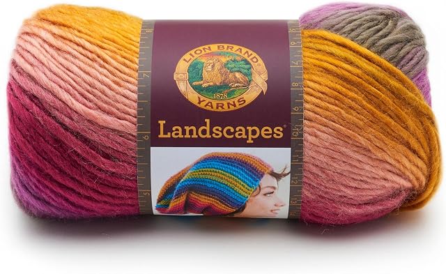 Lion Brand Yarns Landscapes Yarn, Acrylic, Coral Reef, 17.78 x 7.62 x 7.62 cm