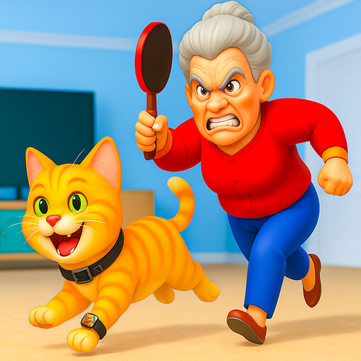 猫とおばあちゃん – ハウスカオス:いたずら猫ゲーム