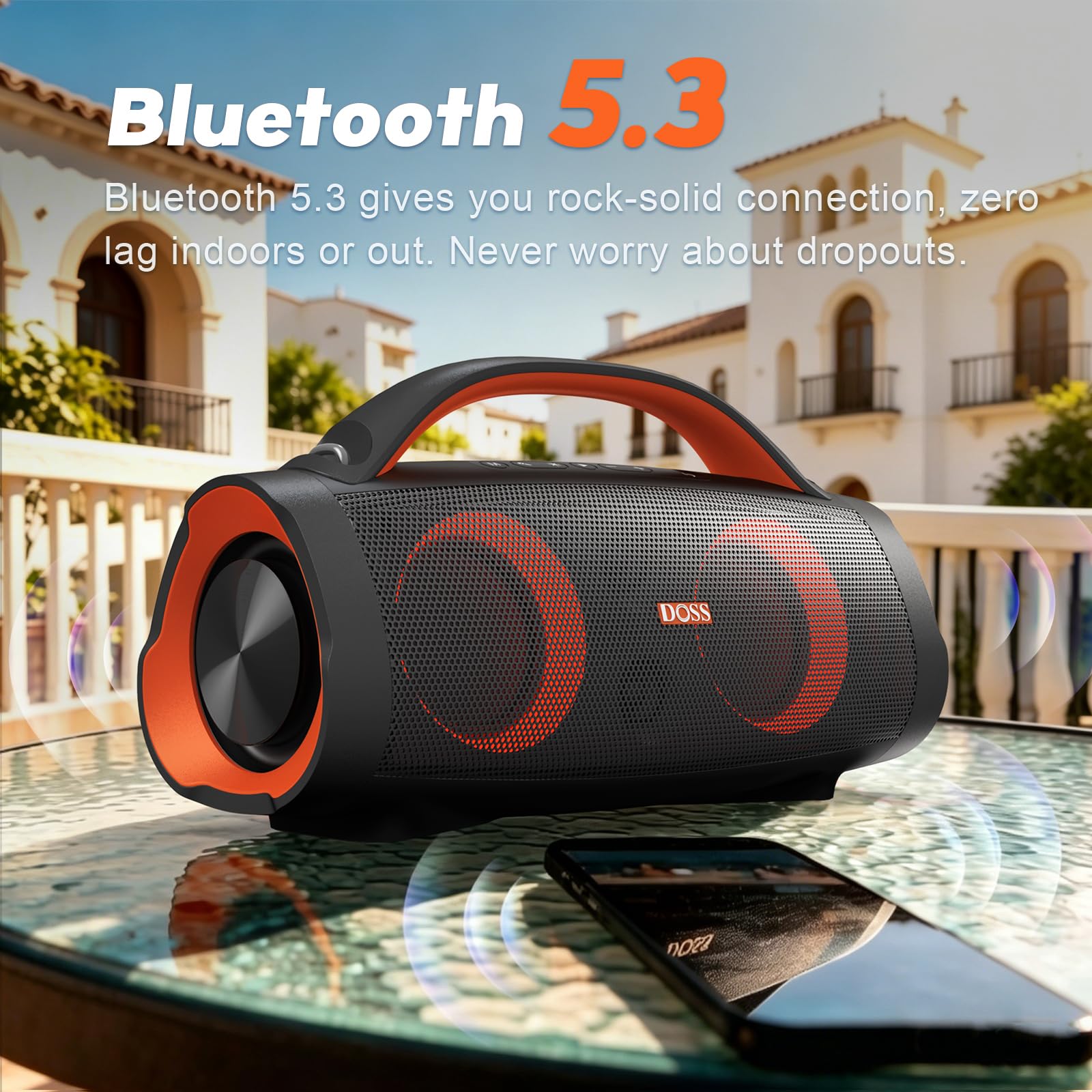 Amazon.com: DOSS Extreme Boom Pro 100W Loud Outdoor Speaker, 2+2