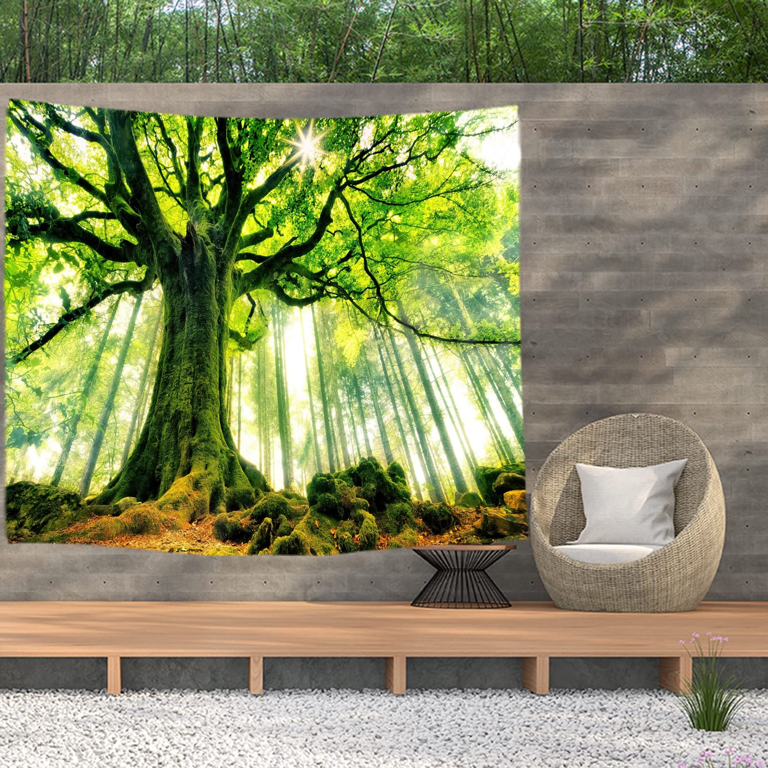 Poster Mural Ulticool Avec Vue Sur Fenêtre Et Plantes - 200x150 Cm - Décoration D'intérieur Tendance Pour Salon Et Jardin