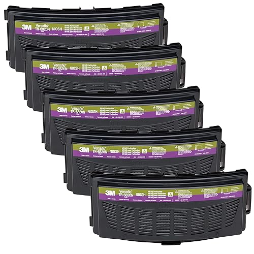 3M Versaflo HEPA & Nuisance - Filtro OV TR-6820N, para TR-600 PAPR, caja de 5, aprobado por NIOSH, fluoruro de hidrógeno, vapor orgánico