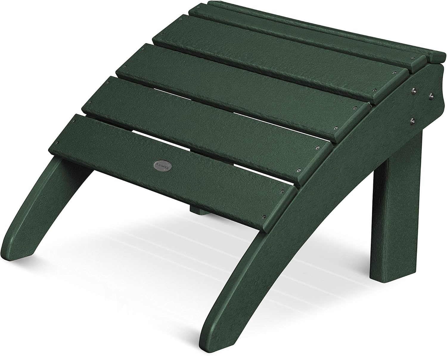 POLYWOOD SHO22BL Seashell Adirondack Chair Ottoman, Black