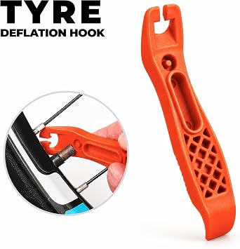 Byking Bicycle Tyre Levers (Set of 2), Strong Lever for Quick Tyre Removal, Cycling Tool Gift. (Orange)