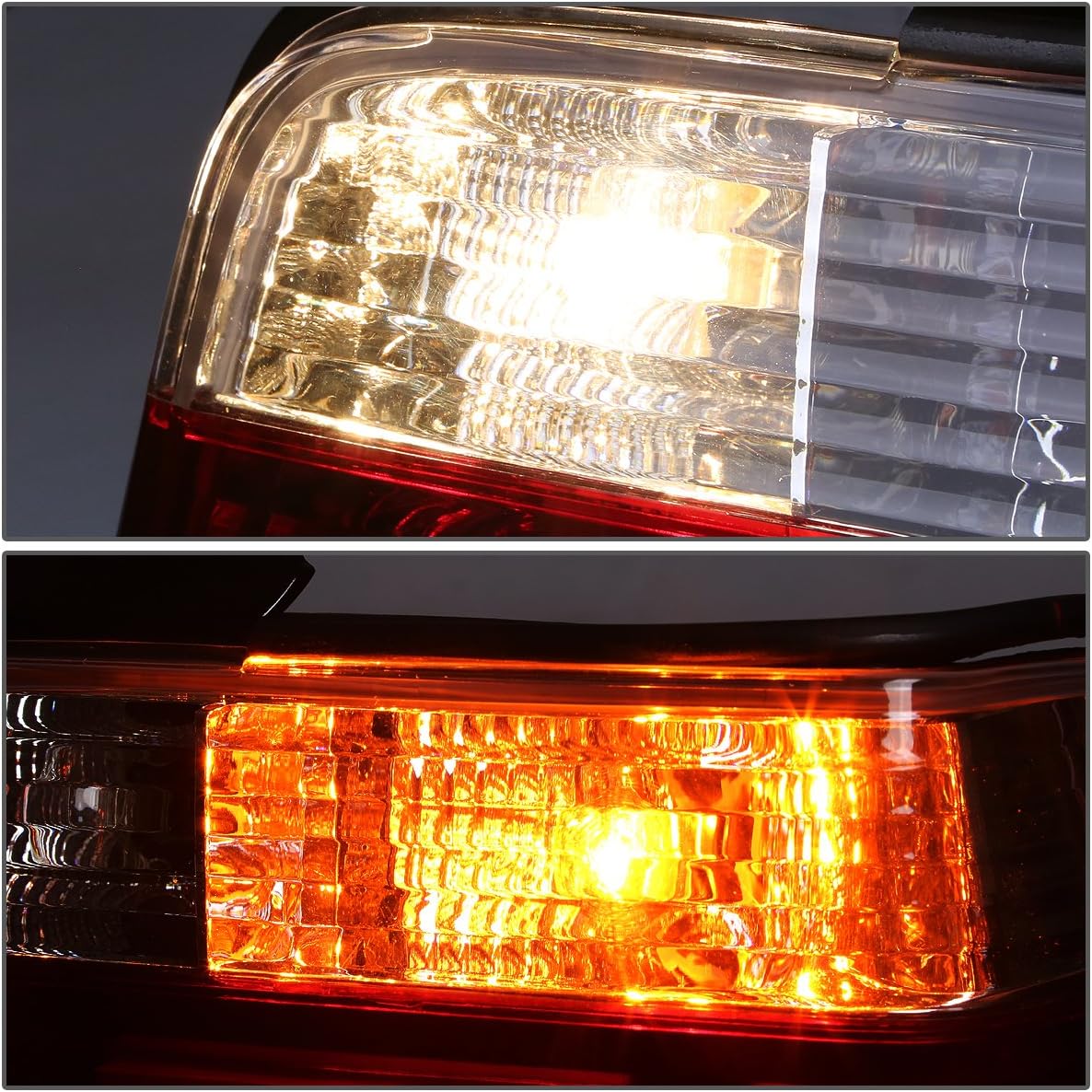DNA MOTORING TL-LED-3D-E3692-4D-CL LED 3D Tail Light Assembly Driver & Passenger Side [Compatible with 92-99 BMW 318i 318is / 98-99 323i / 92-95 325i]