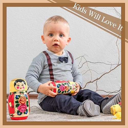 Miniatura 6 de 15 muñecas rusas en blanco sin pintar, de madera sin acabar, hechas a mano, muñecas de anidación tradicionales matrioska para niños, adolescentes y