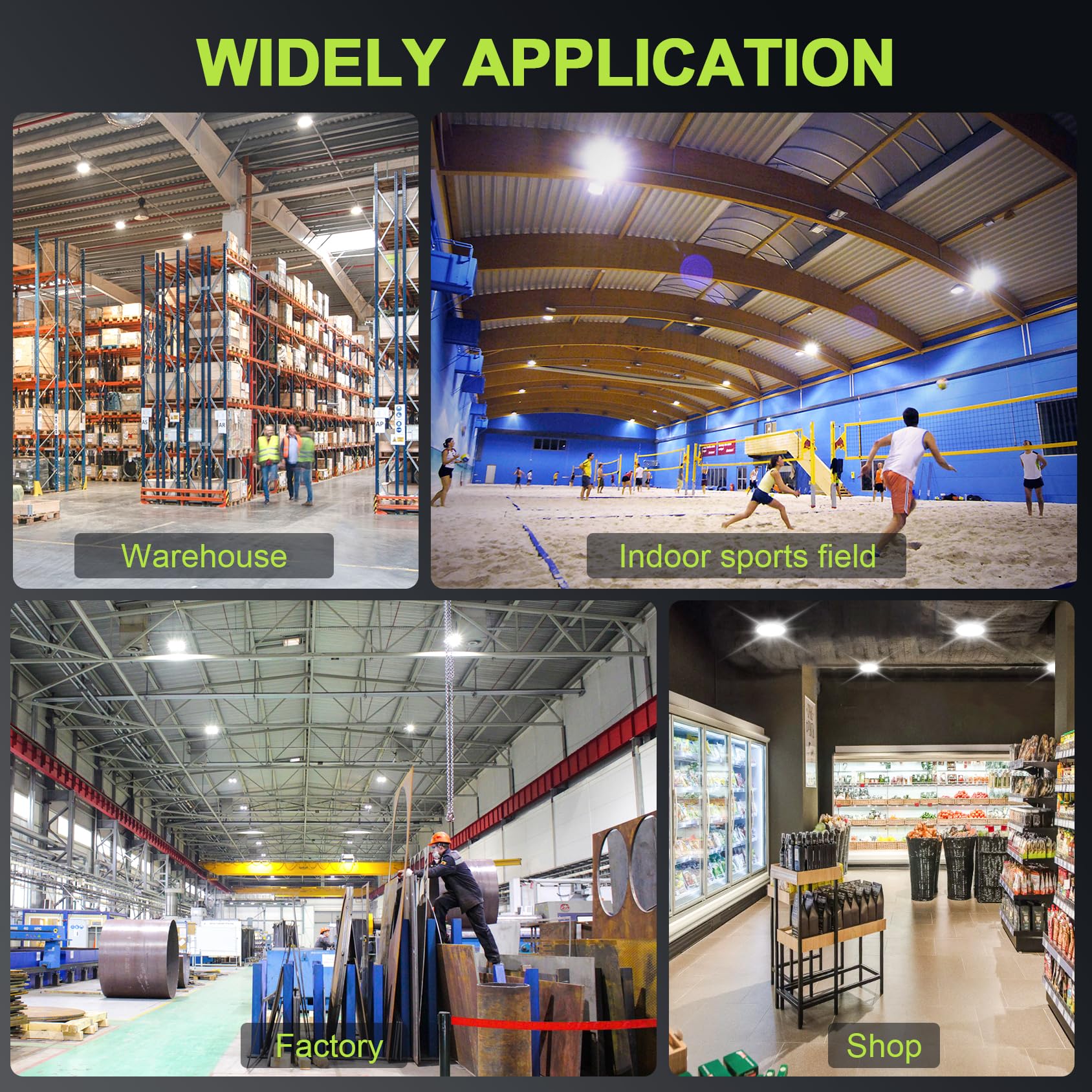 UFO LED High Bay Light 150W 22500LM 5000K High Bay Led Shop Lights with Dimmable Remote Control 5 — view 7