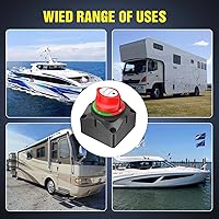 Vista 8 de Nilight - Interruptor de batería 1-2-Ambos-apagado, interruptores de corte maestro de desconexión de 12V-48V para lancha, automóvil, caravana