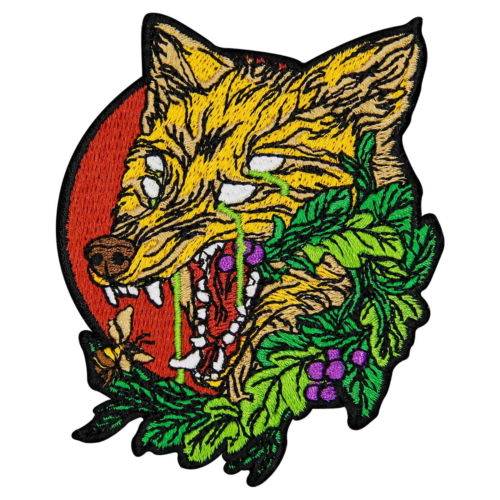 Zegin The Four Eyes Fox Patch Embroidered Applique Badge Iron On Sew On Emblem