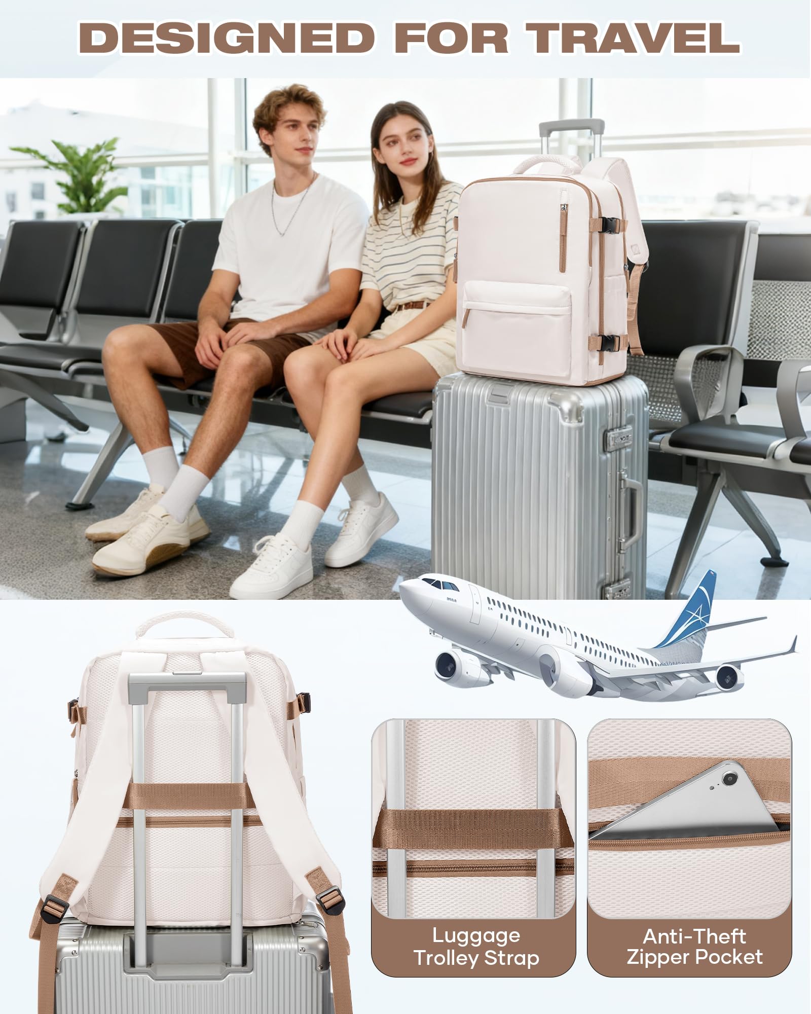 SZLX Plecak Próżniowy Ryanair 40x30x20 Z Pompką Bagaż Podręczny Dla Kobiet, Plecak Z Poduszką i Systemem Próżniowym Do Podróży Podróżny Rozmiarze Kabinowym Wodoodporna Walizka Próżniowa Dla Mężczyzn