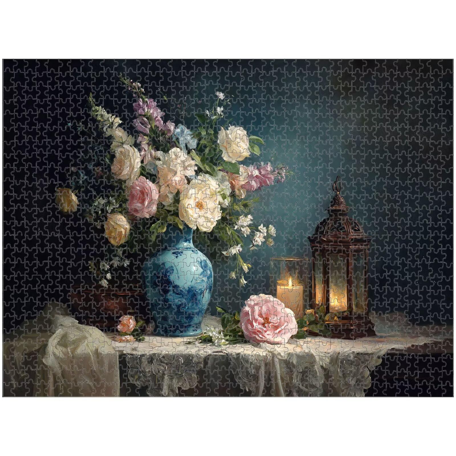 Puzzle 2000 Pezzi - Fiore & Paesaggio - Puzzle in Legno Durevole 1T#1171 | Puzzle in Legno, Tagliati con Precisione, Inchiostro dai Colori Vivaci, Hobby Statico, Decorazione per Casa, Regalo, 75x105cm