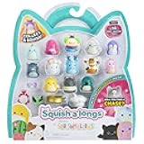 Squish-a-longs 14 Pack - Series 2, Wave 1 - (14) 1” Mini-Squish with (4) Accessories, (1) Ring Attachment, and (1) Collector’s Guide - Collect, Trade, & Play