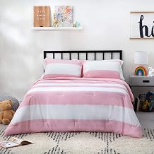 LINENSPA All-Season Reversible Designer Down Alternative Comforters - Hypoallergenic - Microfiber Fill - Machine Washable