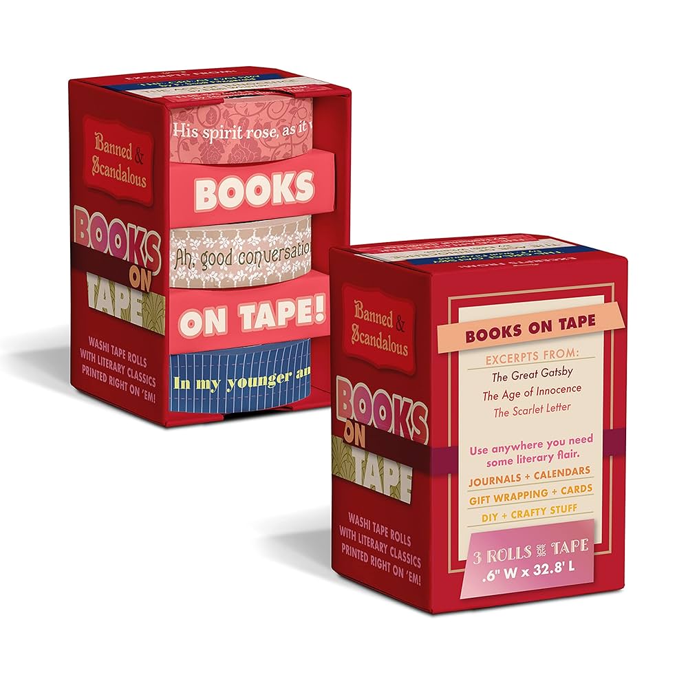 Knock Knock Banned & Scandalous Books on Tape - 3 Washi Tape